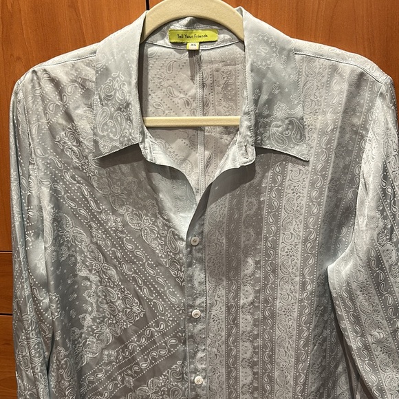 Tell Your Friends Paisley Silk Shirt - Picture 2 of 5